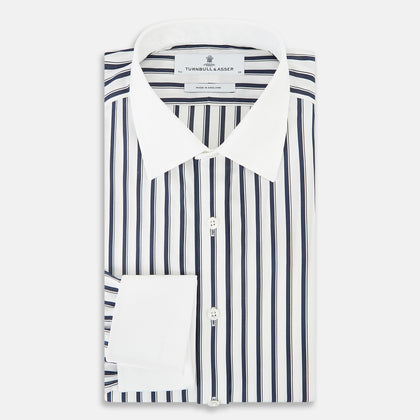 SHIRTS RF NEW WH T&A CLR WHITE DC NVY STRP ON WHT Image 4
