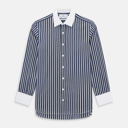 SHIRTS RF NEW WH T&A CLR WHITE DC WHT STRP ON NAVY