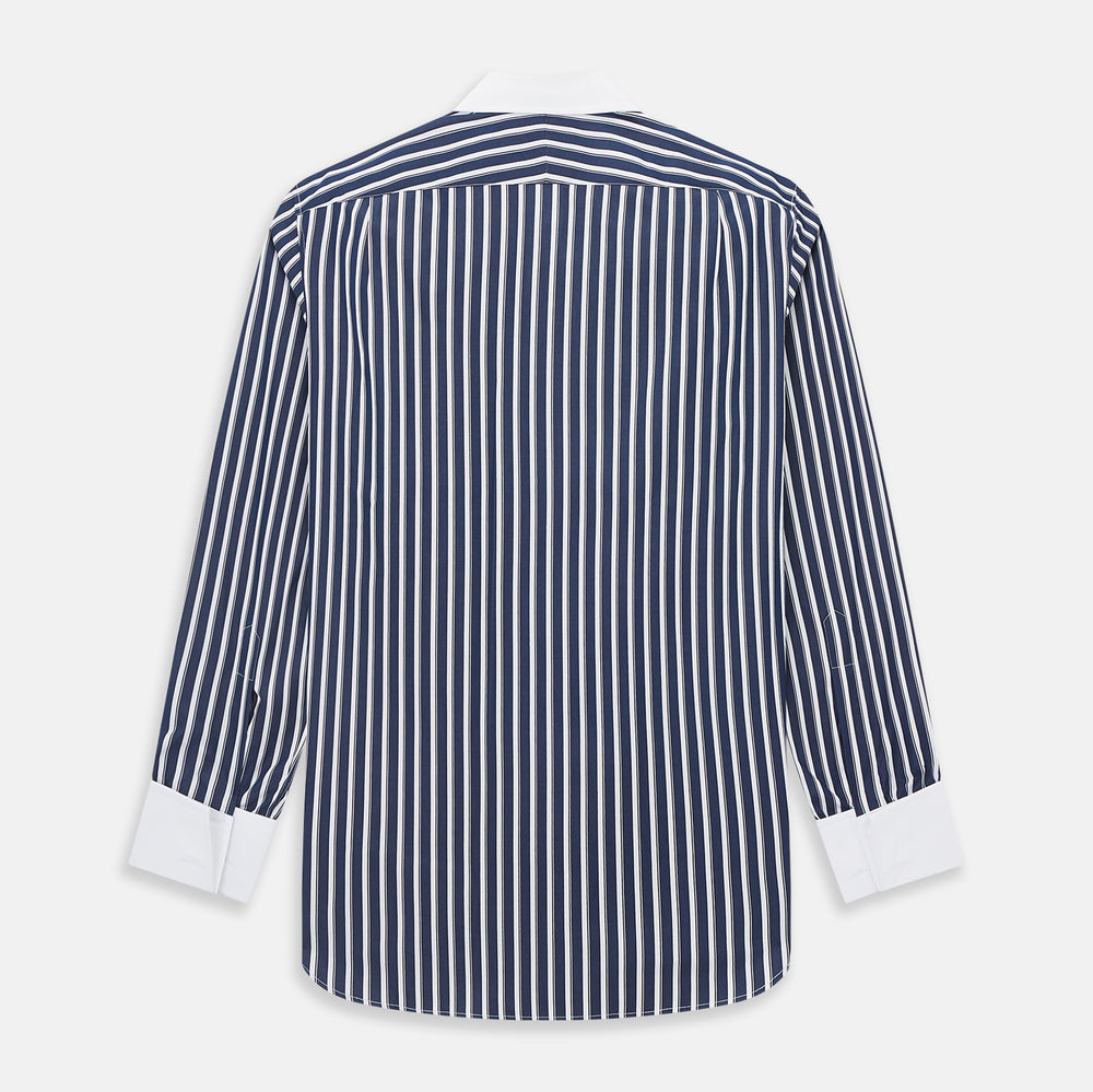 SHIRTS RF NEW WH T&A CLR WHITE DC WHT STRP ON NAVY 16