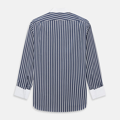 SHIRTS RF NEW WH T&A CLR WHITE DC WHT STRP ON NAVY Image 2