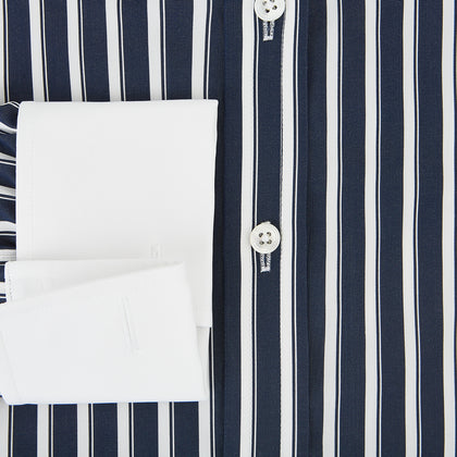 SHIRTS RF NEW WH T&A CLR WHITE DC WHT STRP ON NAVY Image 3