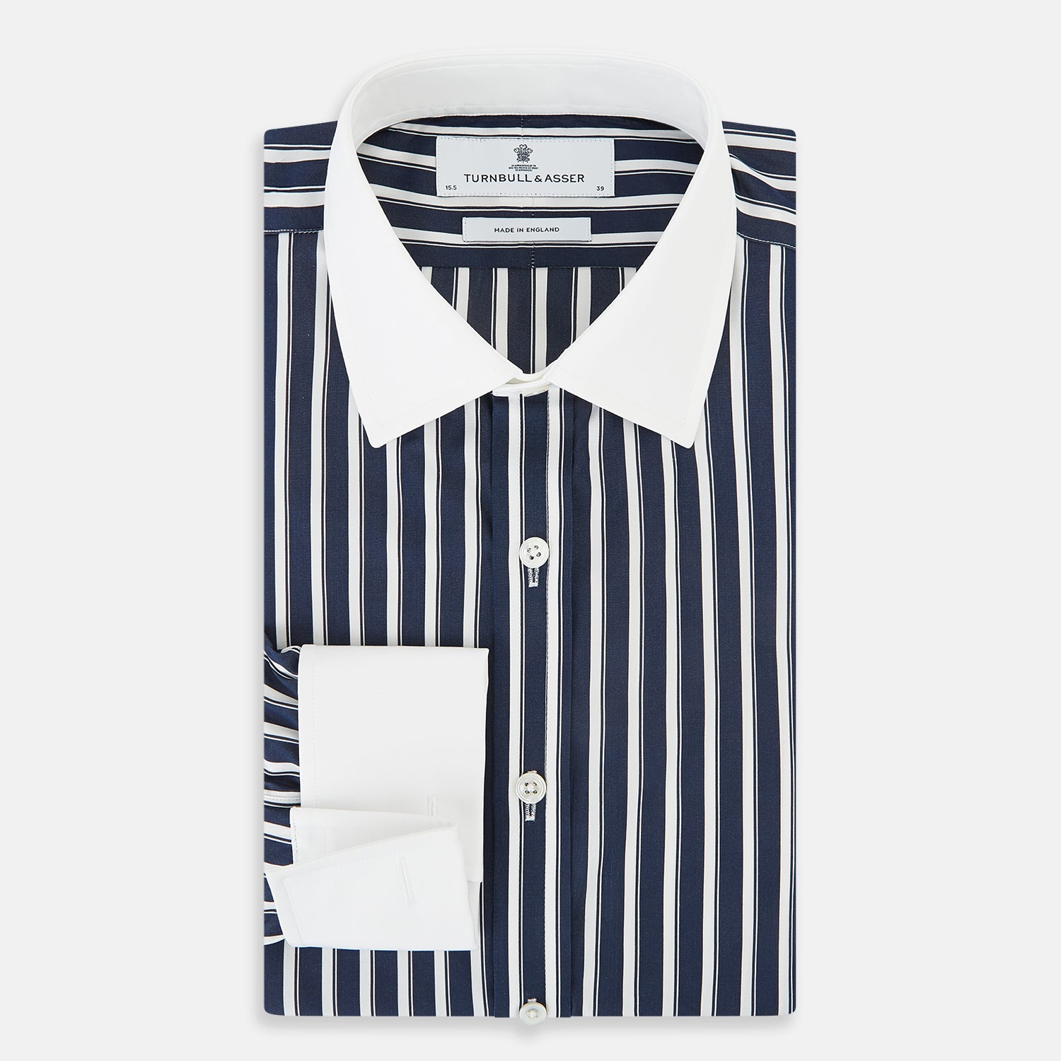 View 5 of product SHIRTS RF NEW WH T&A CLR WHITE DC WHT STRP ON NAVY 16