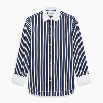 SHIRTS RF NEW WH T&A CLR WHITE DC WHT STRP ON NAVY Image 6