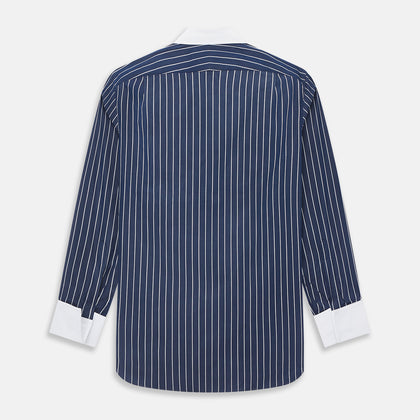 SHIRTS RF NEW WH T&A CLR WHITE DC WHT STRP ON NAVY Image 2