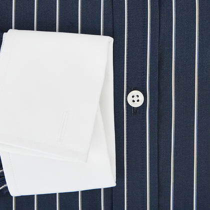 SHIRTS RF NEW WH T&A CLR WHITE DC WHT STRP ON NAVY Image 3
