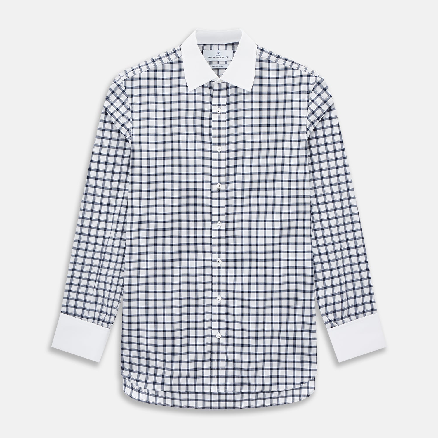 View 1 of product SHIRTS RF NEW WH T&A CLR WHITE DC NAVY CHK ON WHT 18.5