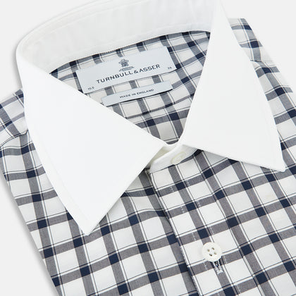 SHIRTS RF NEW WH T&A CLR WHITE DC NAVY CHK ON WHT Image 1