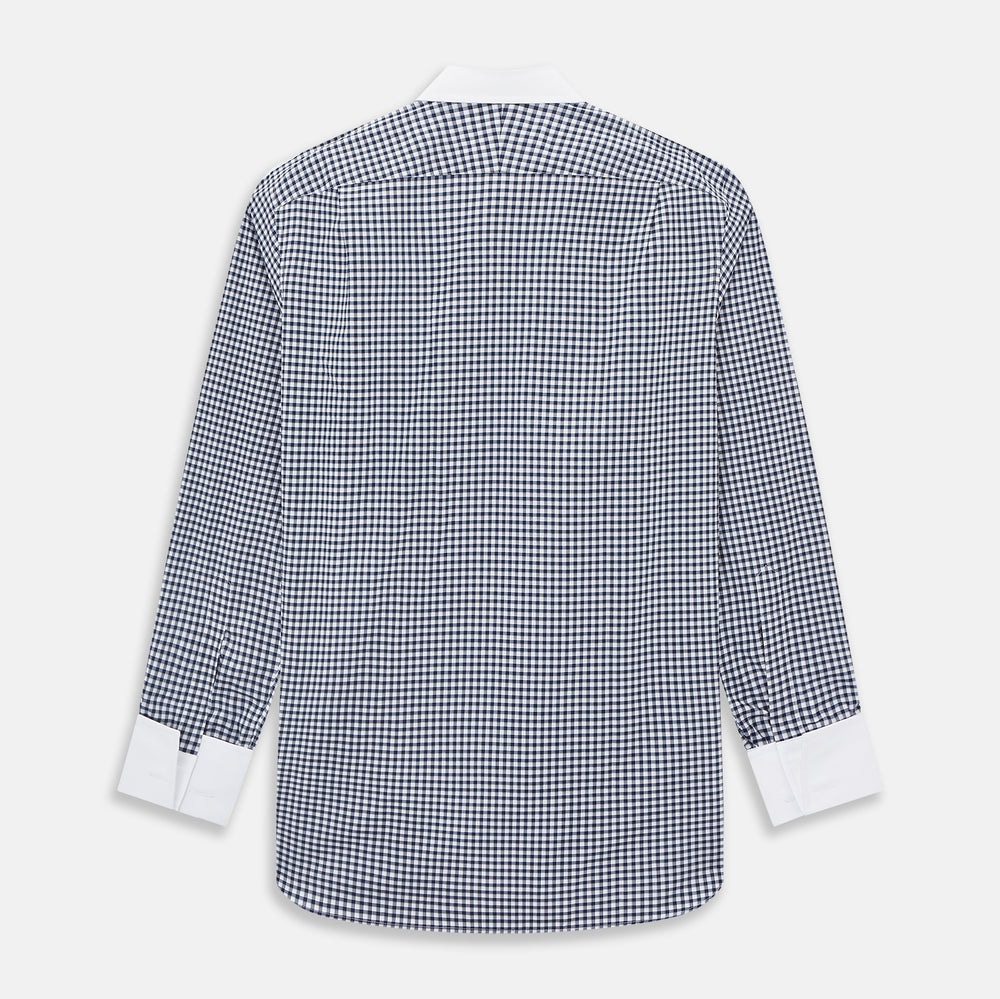SHIRTS RF NEW WH T&A CLR WHITE DC NAVY CHK ON WHT 18.5
