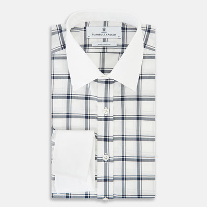 SHIRTS RF NEW WH T&A CLR WHITE DC NAVY CHK ON WHT Image 4