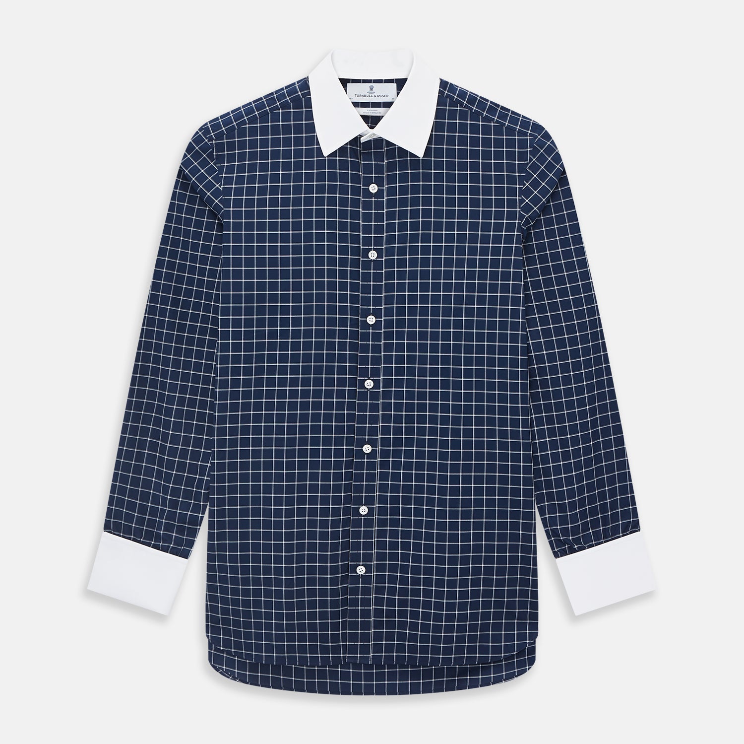 View 1 of product SHIRTS RF NEW WH T&A CLR WHITE DC WHT CHK ON NAVY 18.5