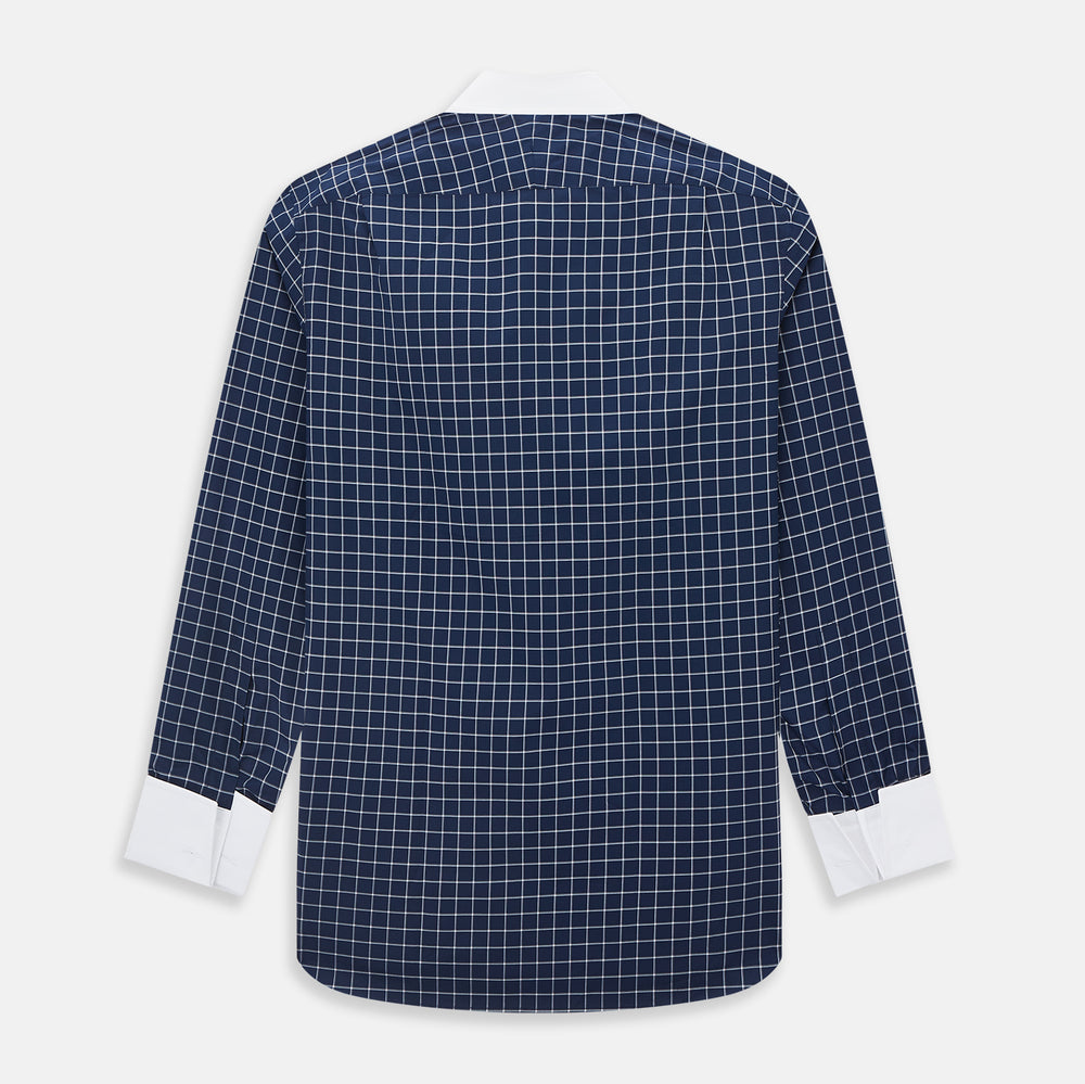 SHIRTS RF NEW WH T&A CLR WHITE DC WHT CHK ON NAVY 18.5