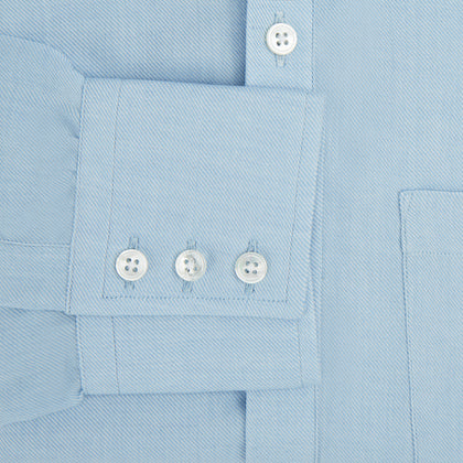 Blue Cotton Cashmere Chelsea Shirt Image 2