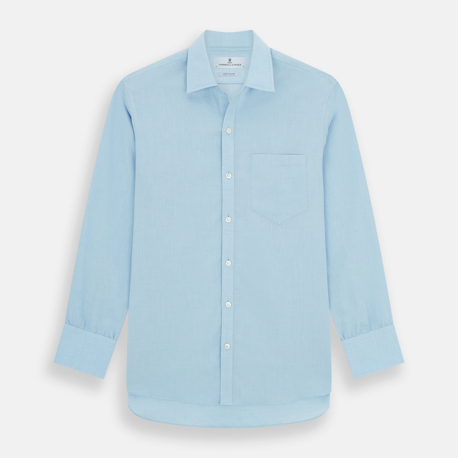 Blue Cotton Cashmere Chelsea Shirt – Turnbull & Asser