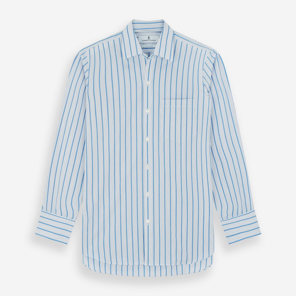 Blue Multi Track Stripe Chelsea Shirt – Turnbull & Asser