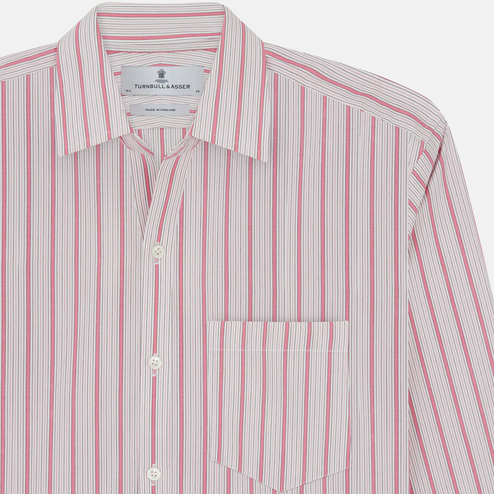 Pink Multi Track Stripe Chelsea Shirt