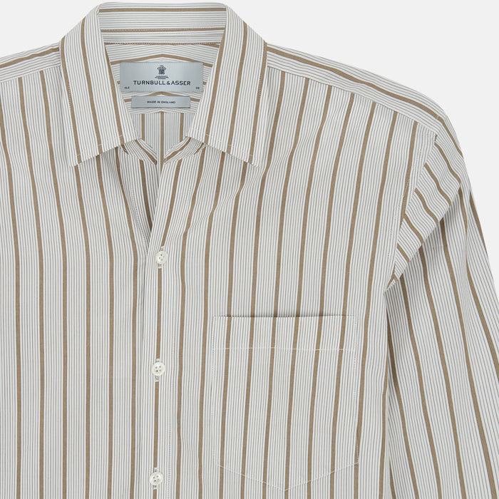 Brown Multi Track Stripe Chelsea Shirt Image 3