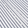 View 7 of product The Turnbull & Asser UK NAVY STRIPED COTTON WESTMINSTER SHIRT features long sleeves, a button-down front, pointed collar, and vertical navy stripes on white for classic British style.
