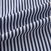 View 8 of product Here is a rewritten version using your product data: A Striped Navy on White Westminster Regular Fit Shirt in Cotton by Turnbull & Asser UK, featuring long sleeves, a button-up front, and a collared neckline with classic vertical stripes. The shirt is neatly laid flat on a white background.