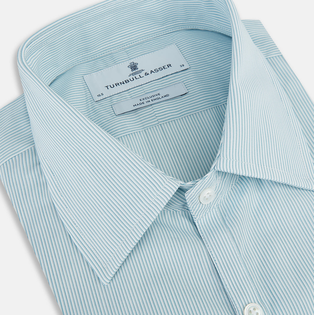 Turquoise Ripple Double Pinstripe Westminster Shirt 15