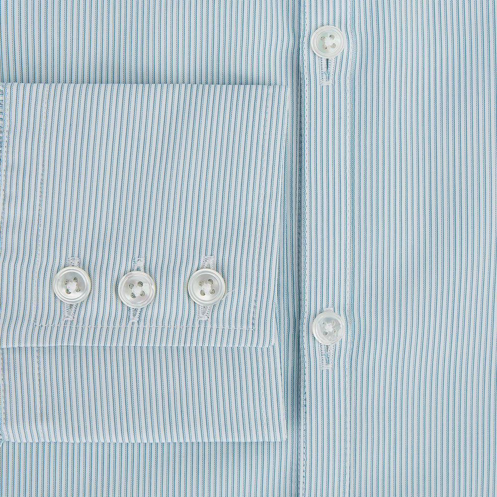 Turquoise Ripple Double Pinstripe Westminster Shirt 15