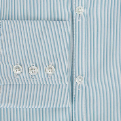 Turquoise Ripple Double Pinstripe Westminster Shirt Image 3