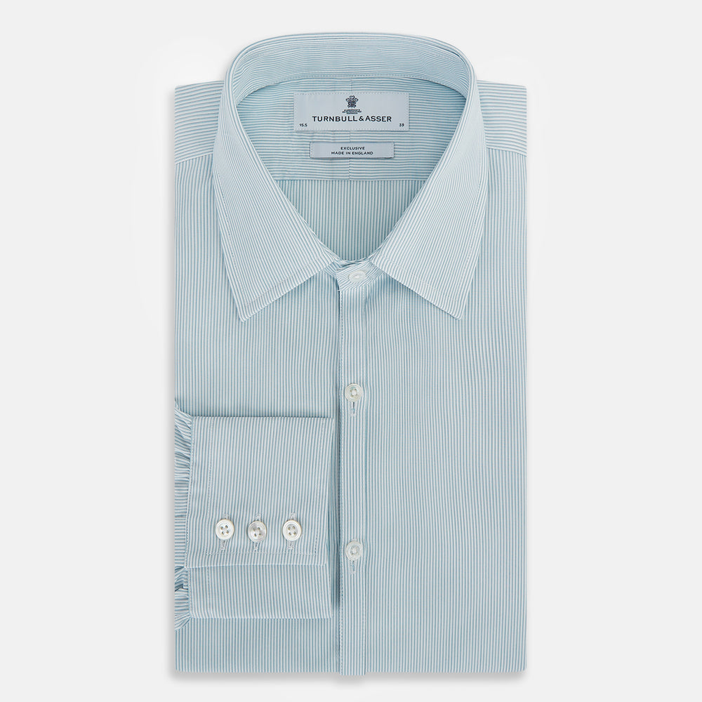 Turquoise Ripple Double Pinstripe Westminster Shirt 15