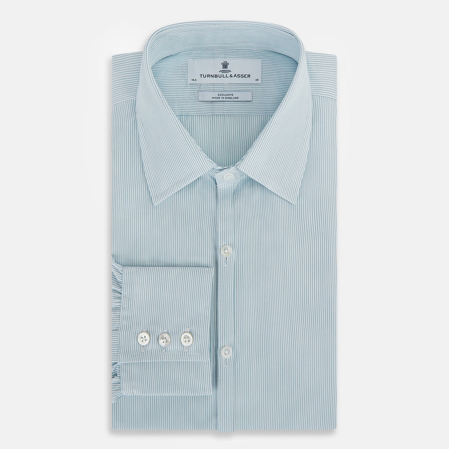View 5 of product Turquoise Ripple Double Pinstripe Westminster Shirt 15
