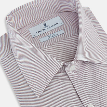 Burgundy Ripple Double Pinstripe Westminster Shirt Image 1