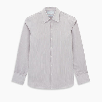 Burgundy Ripple Double Pinstripe Westminster Shirt Image 8