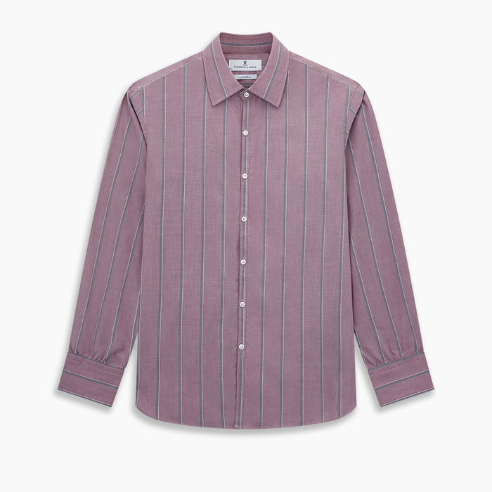 Cerise Red Track Stripe Westminster Shirt Image 8