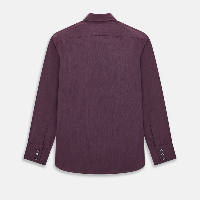 Burgundy Pinstripe Westminster Shirt Image 2