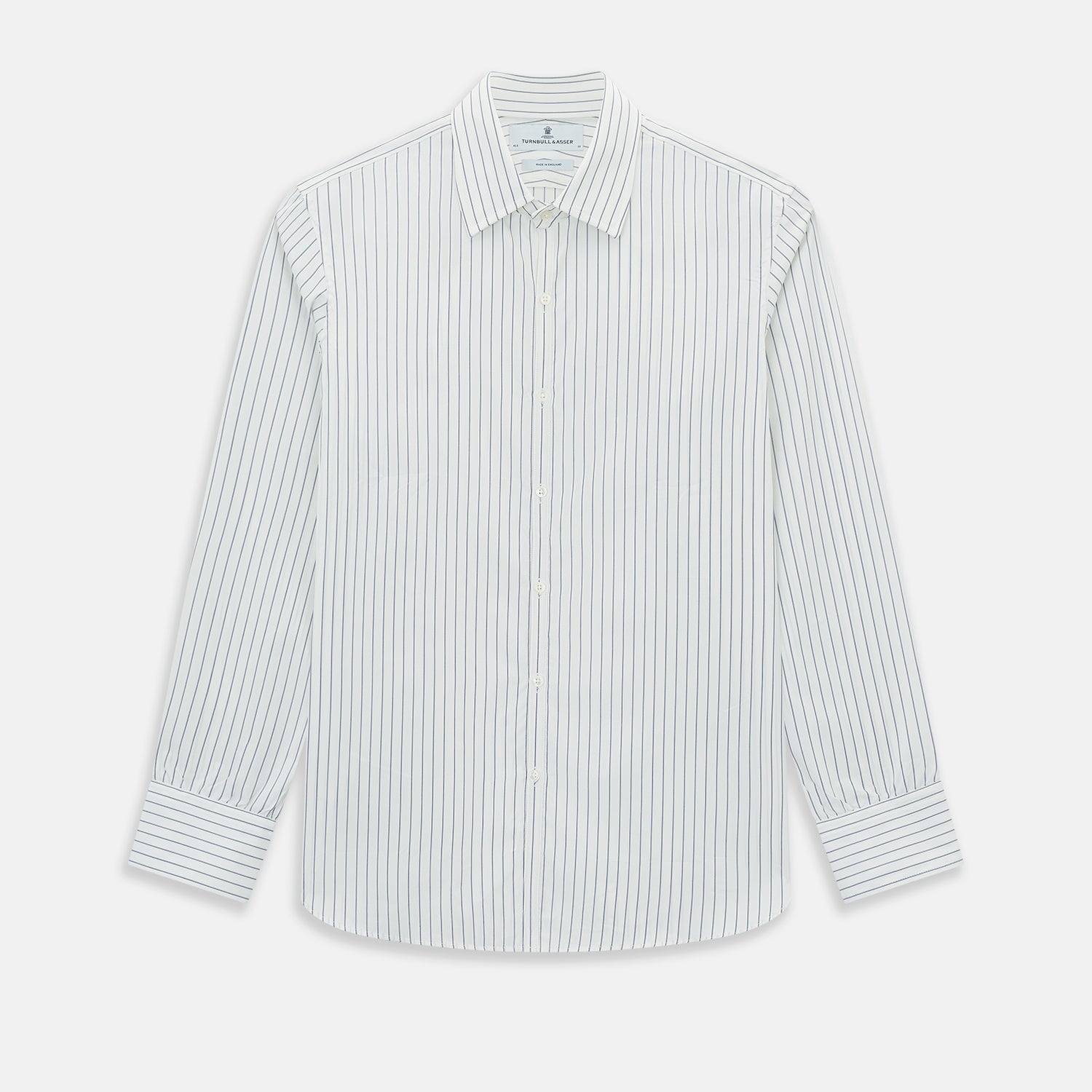View 1 of product Navy Double Pencil Stripe Westminster Shirt 18.5