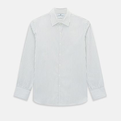Navy Double Pencil Stripe Westminster Shirt