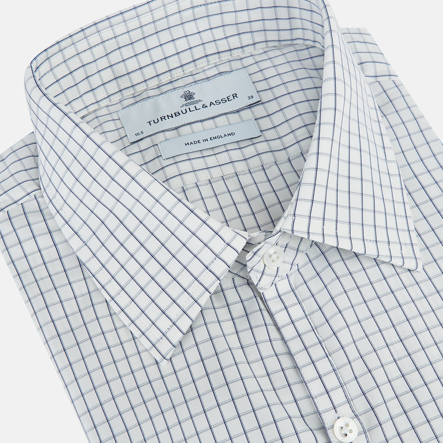 View 2 of product Navy Double Bar Graph Check Westminster Shirt 14.5