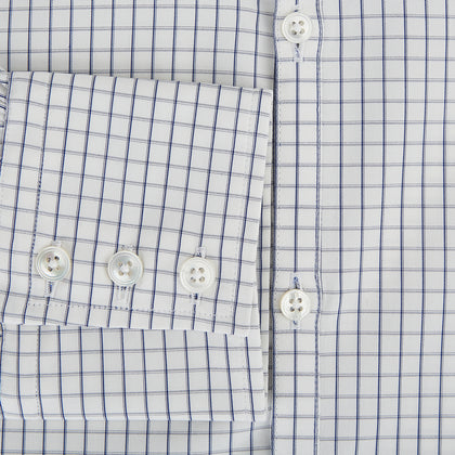 Navy Double Bar Graph Check Westminster Shirt Image 3