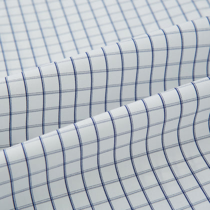 Navy Double Bar Graph Check Westminster Shirt Image 7