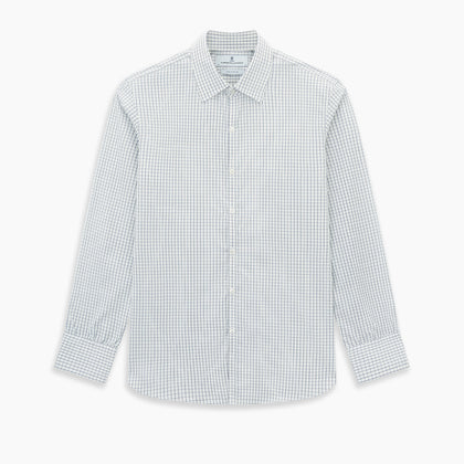 Navy Double Bar Graph Check Westminster Shirt Image 8
