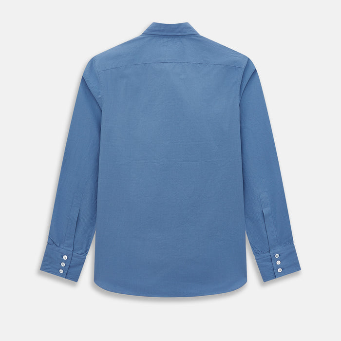 Colony Blue Pin Check Windsor Shirt Image 2