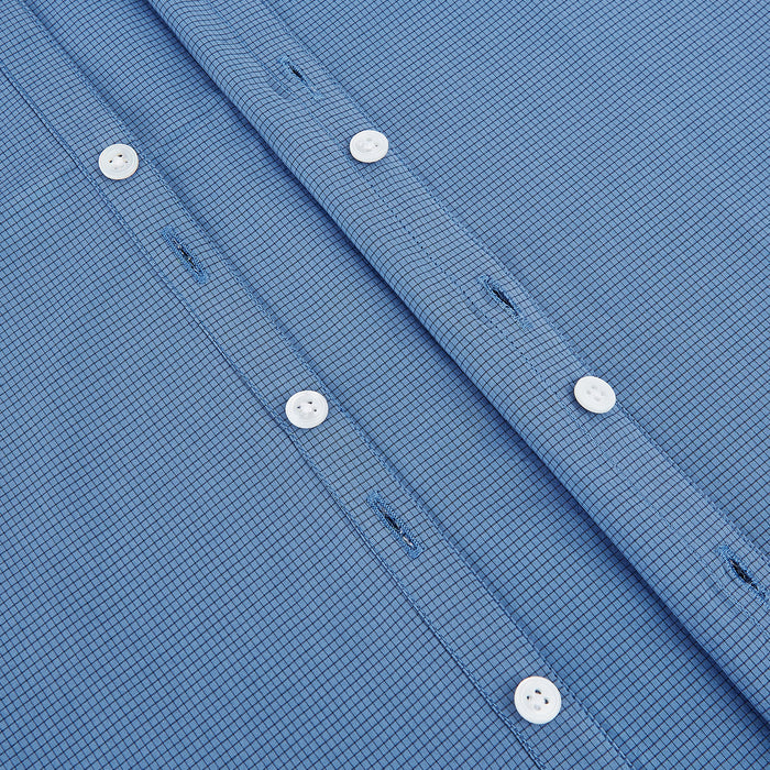 Colony Blue Pin Check Windsor Shirt Image 6