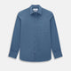 Steel Grey Pin Check Windsor Shirt in steel grey with a small grid pattern, a spread collar, and barrel cuffs.