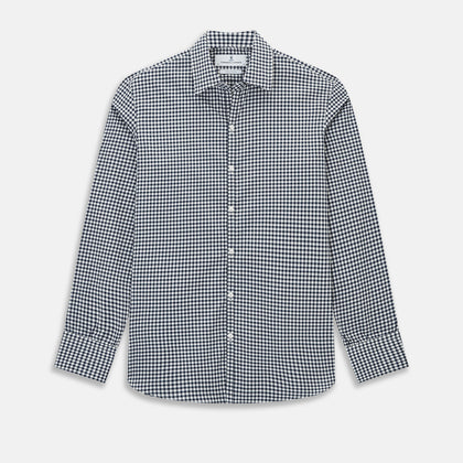 Windsor Chequered Navy on White Regular Fit Shirt