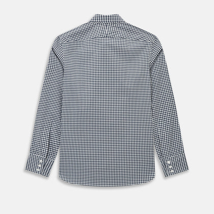 Windsor Chequered Navy on White Regular Fit Shirt Image 7