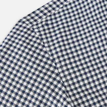 Windsor Chequered Navy on White Regular Fit Shirt Image 4