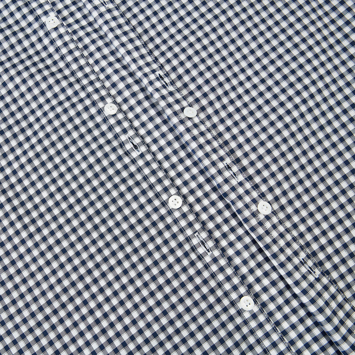 Windsor Fine Double Checked Navy on White Regular Fit Shirt Image 5