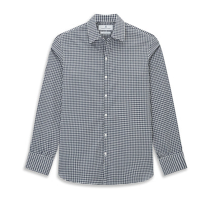 Windsor Chequered Navy on White Regular Fit Shirt Image 8