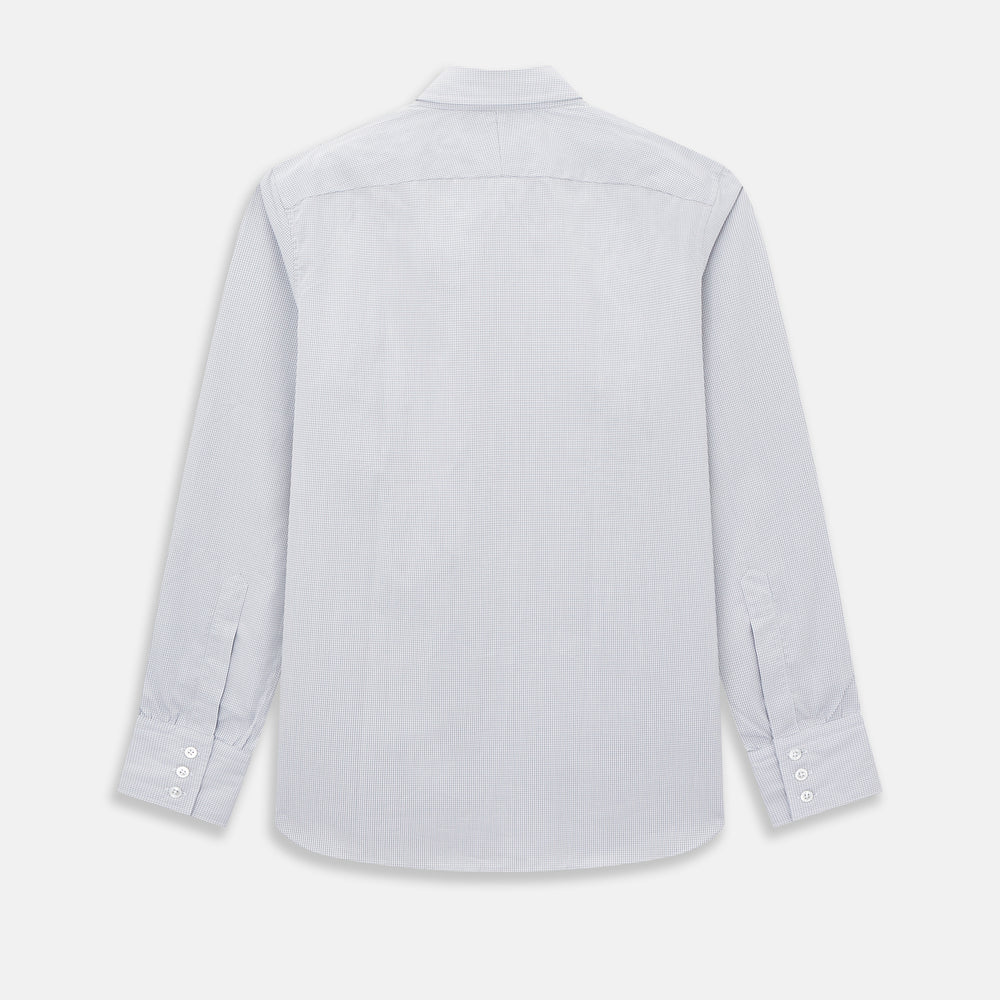 Grey Micro-Tattersall Check Windsor Shirt 16