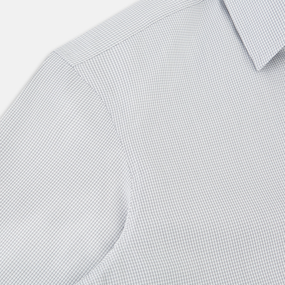 Grey Micro-Tattersall Check Windsor Shirt 16