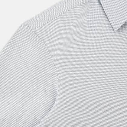 Grey Micro-Tattersall Check Windsor Shirt Image 5