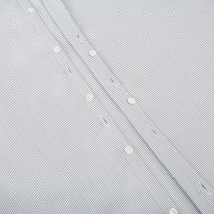 Grey Micro-Tattersall Check Windsor Shirt Image 6