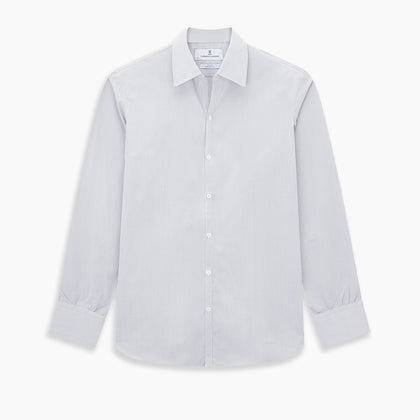 Grey Micro-Tattersall Check Windsor Shirt Image 8